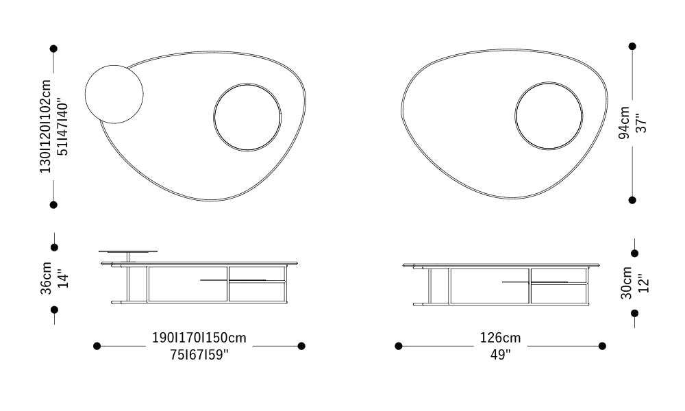 Imagen de las dimensiones principales del producto